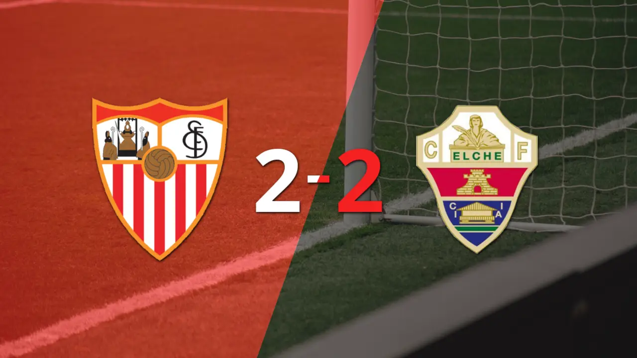 Vibrante 2-2 entre Sevilla y Elche