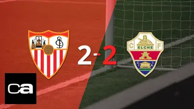 Vibrante 2-2 entre Sevilla y Elche Vibrante 2-2 entre Sevilla y Elche