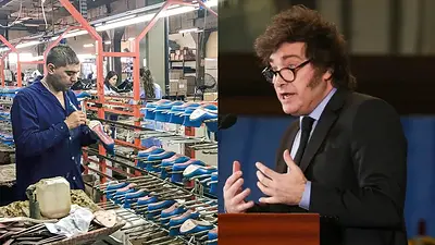 Fábrica de calzado y Javier Milei Fábrica de calzado y Javier Milei