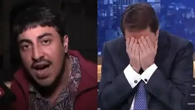 El tenso cruce de Feinmann con un estudiante pro-Palestina. El tenso cruce de Feinmann con un estudiante pro-Palestina.