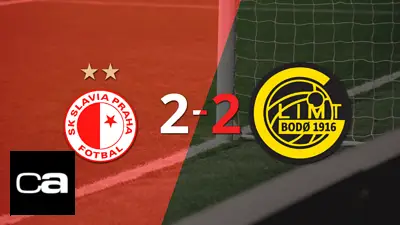 Con doblete de Youssoupha Mbodji, Slavia Praga sacó el empate ante FK Bodo/Glimt Con doblete de Youssoupha Mbodji, Slavia Praga sacó el empate ante FK Bodo/Glimt
