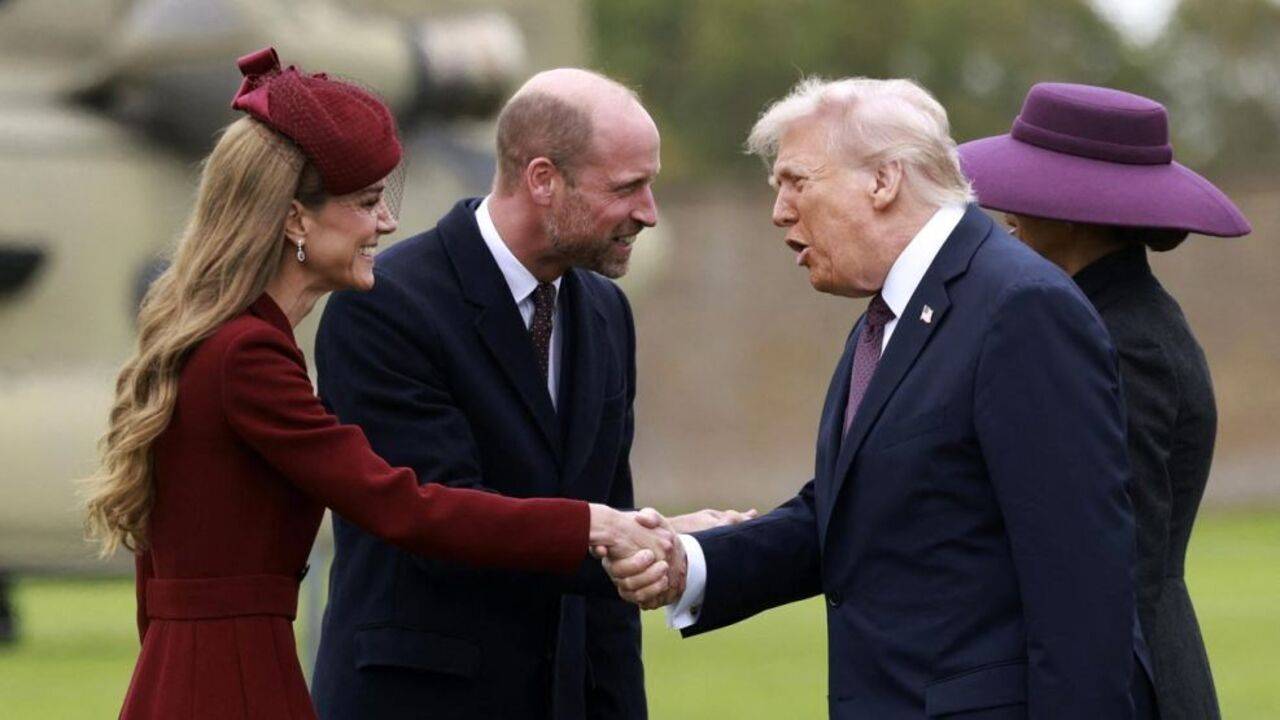 Kate Middleton, el príncipe William y Donald Trump