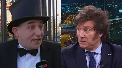 A la izquierda, el Mago sin Dientes; a la derecha, Javier Milei. A la izquierda, el Mago sin Dientes; a la derecha, Javier Milei.