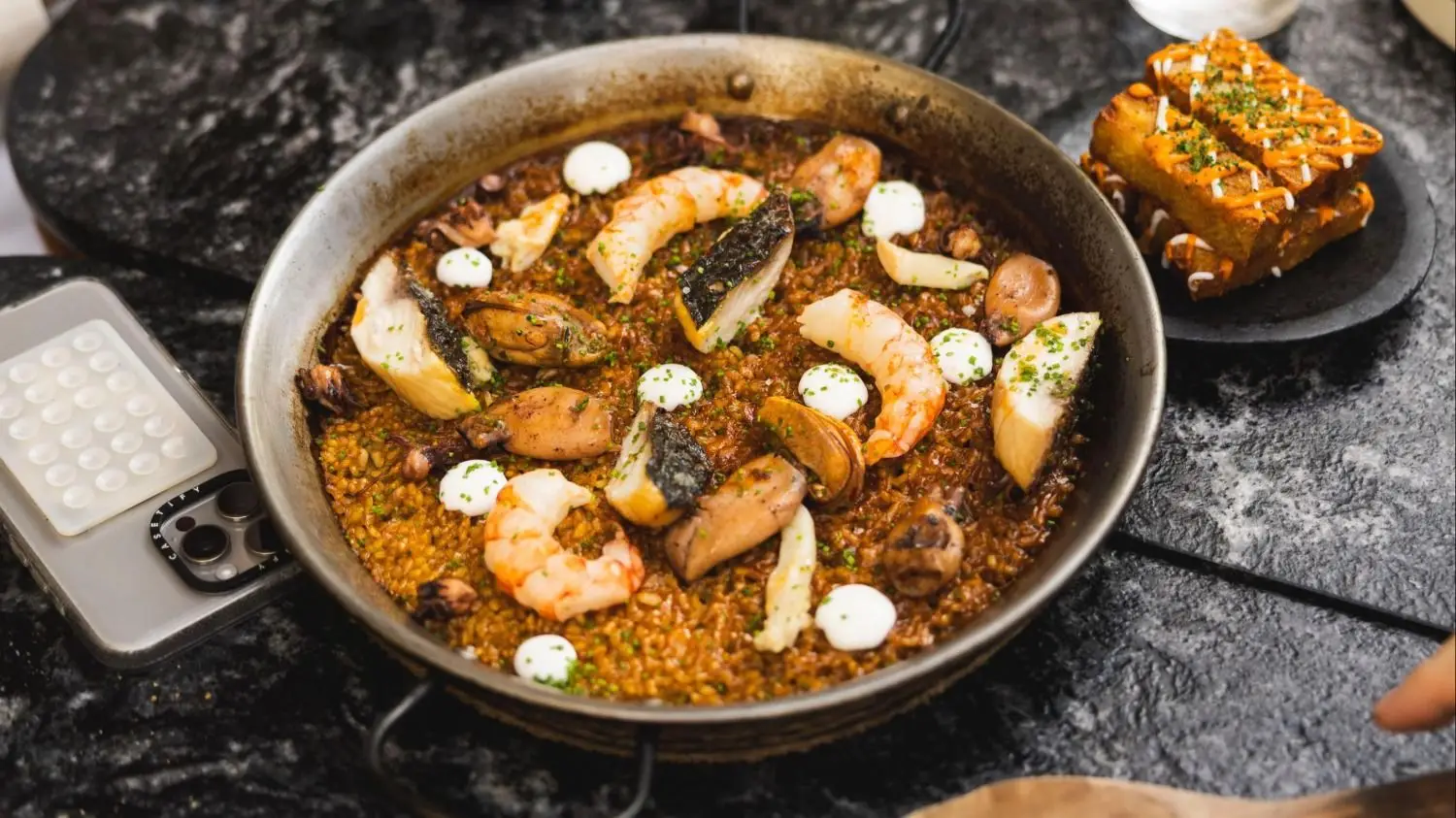 Paella española.