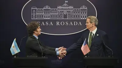 Javier Milei y Scott Bessent Javier Milei y Scott Bessent