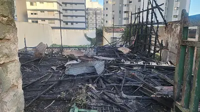 Restos de la casa incendiada en Mar del Plata Restos de la casa incendiada en Mar del Plata