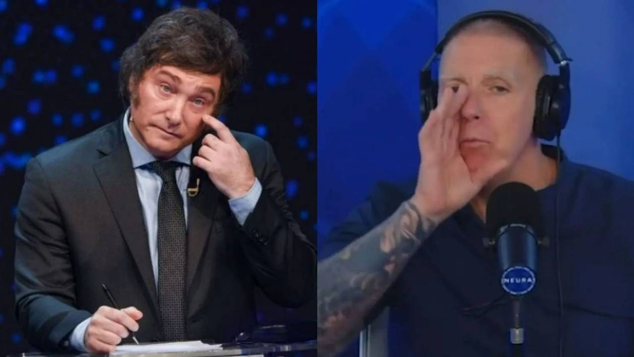 A la izquierda, Javier Milei; a la derecha, Alejandro Fantino.