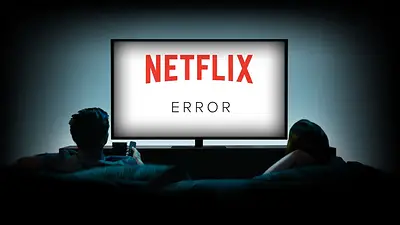 Dos personas ven un error de Netflix. Dos personas ven un error de Netflix.