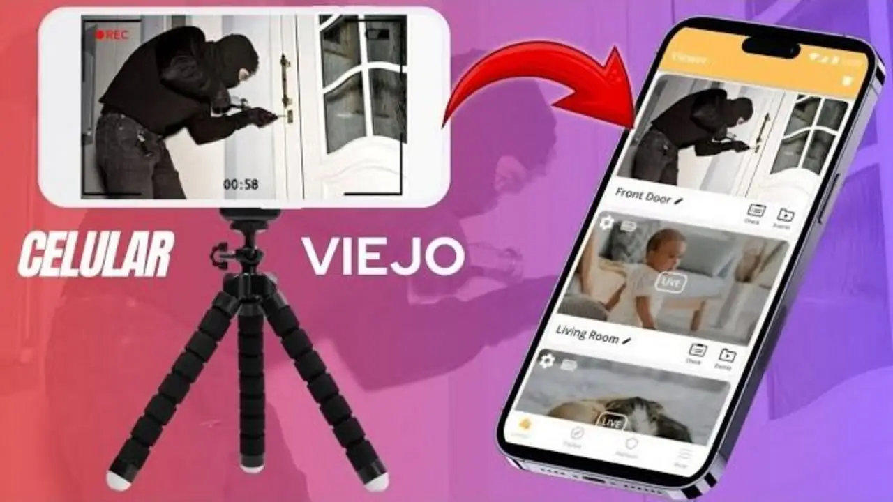 smartphone viejo a camara de seguridad