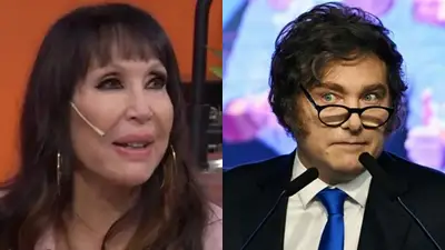Moria Casán y Javier Milei. Moria Casán y Javier Milei.