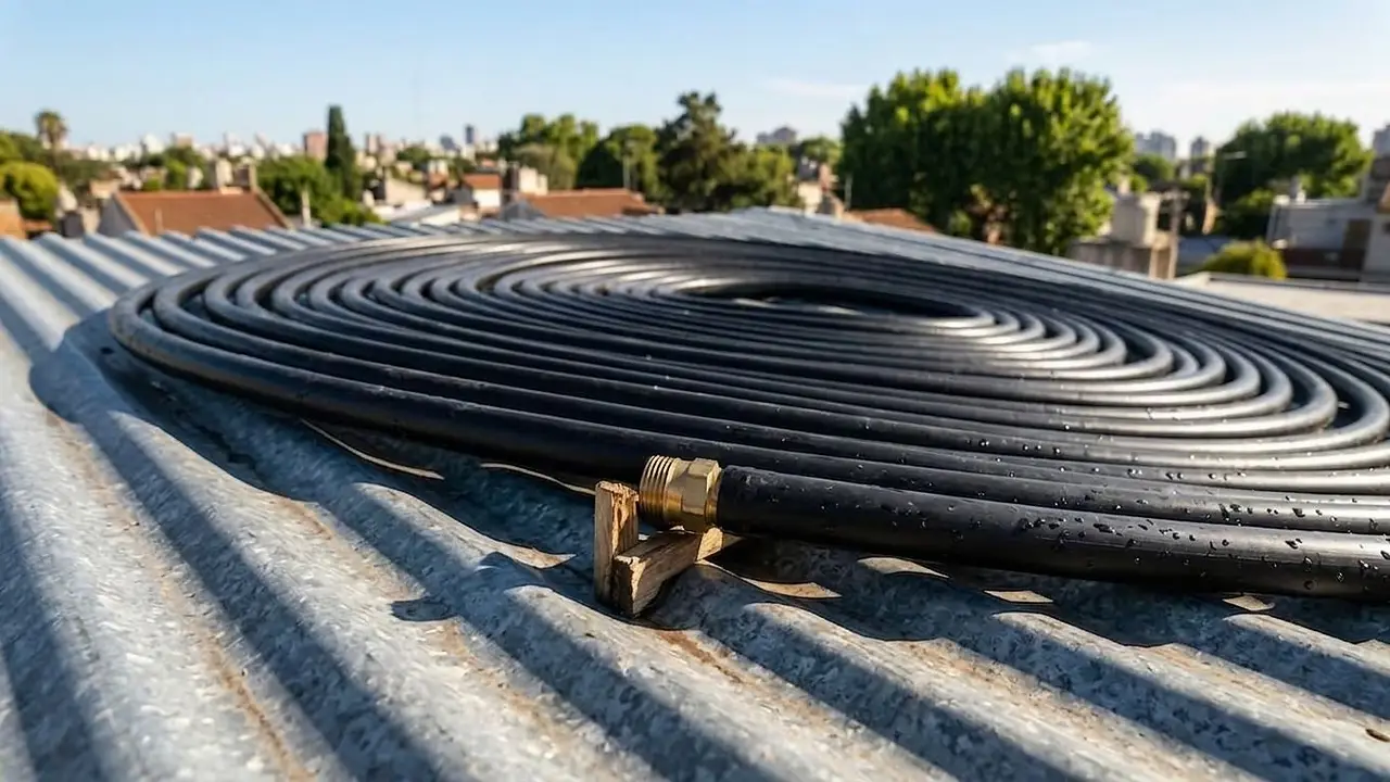 Para qué sirve colocar una manguera negra de plástico en el techo de la casa