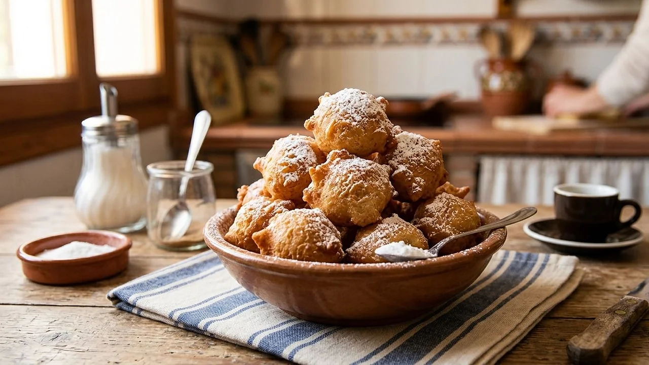 Fuente con buñuelos