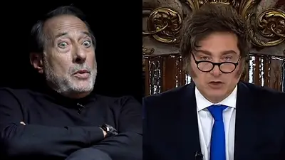 Guillermo Francella y Javier Milei. Guillermo Francella y Javier Milei.