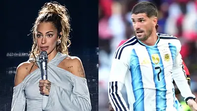Tini Stoessel y Rodrigo De Paul. Tini Stoessel y Rodrigo De Paul.