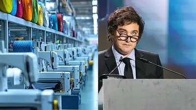 Fábrica textil y Javier Milei Fábrica textil y Javier Milei