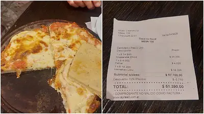 Comió una pizza con faina y cerveza en la avenida Corrientes y el ticket los dejó en shock Comió una pizza con faina y cerveza en la avenida Corrientes y el ticket los dejó en shock