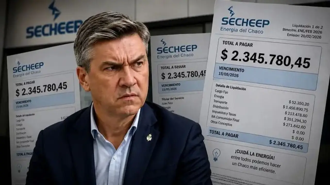 Tarifazo de Zdero en Chaco: advierten que la factura de luz puede representar hasta el 40% de un salario 