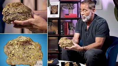 Encontró una pepita de oro de más de 9 kilos mientras usaba un tractor y la vendió por 750.000 dólares Encontró una pepita de oro de más de 9 kilos mientras usaba un tractor y la vendió por 750.000 dólares