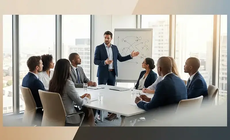 Persona hablando en público.