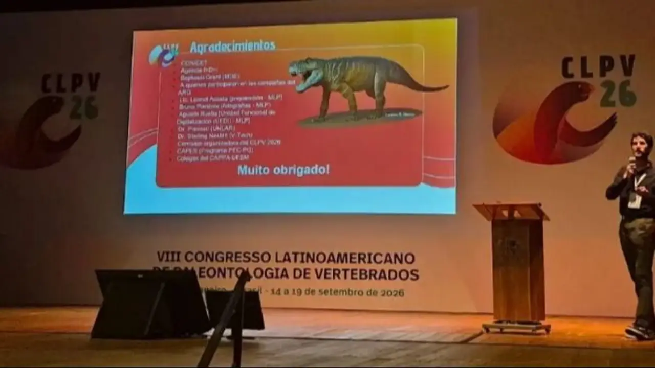 Orgullo riojano: investigadores del CRILAR-CONICET presentaron un hallazgo paleontológico en Brasil
