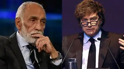 Oscar el “Negro” González Oro y Javier Milei. Oscar el “Negro” González Oro y Javier Milei.