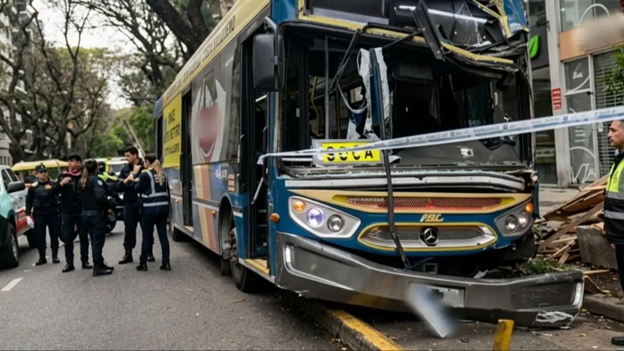 Un colectivo perdió el control en pleno Palermo, se subió a la vereda y atropelló a dos personas