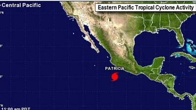 El huracán Patricia, a punto de llegar a la costa de México El huracán Patricia, a punto de llegar a la costa de México