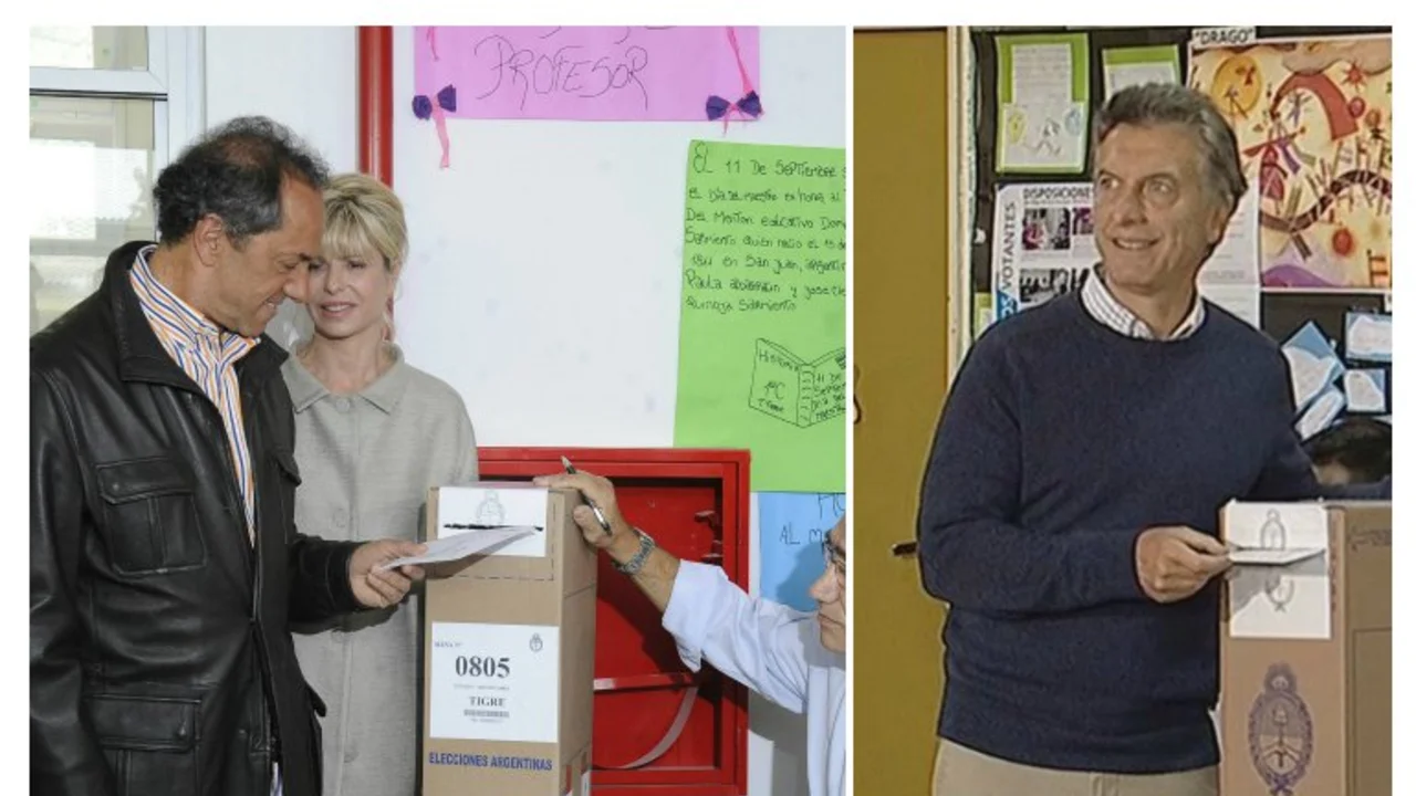 Scioli y Macri usaron el entusiasmo por Los Pumas para alentar a sus votantes