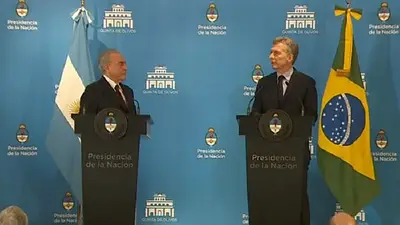 Temer se reunió con Macri y pidió "flexibilizar las reglas del Mercosur" Temer se reunió con Macri y pidió "flexibilizar las reglas del Mercosur"