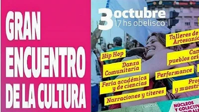 Convocan a un "Gran Encuentro" en el Obelisco ante la emergencia cultural en la Argentina Convocan a un "Gran Encuentro" en el Obelisco ante la emergencia cultural en la Argentina