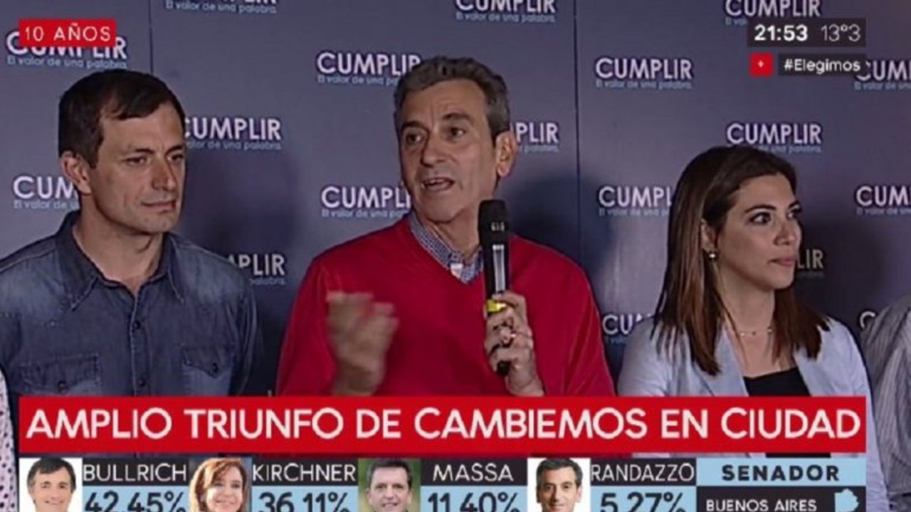 Randazzo felicitó a Cambiemos y llamó al peronismo a construir de cara a 2019