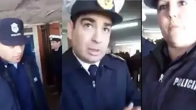 Fue a votar con una foto de Maldonado y la sacaron policías sin identificar Fue a votar con una foto de Maldonado y la sacaron policías sin identificar