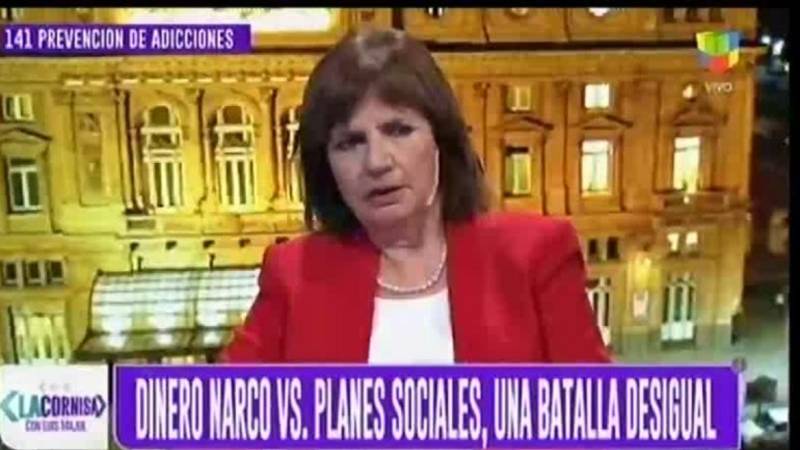Indignante: Patricia Bullrich vinculó a movimientos sociales y a un diputado opositor con el narcotráfico
