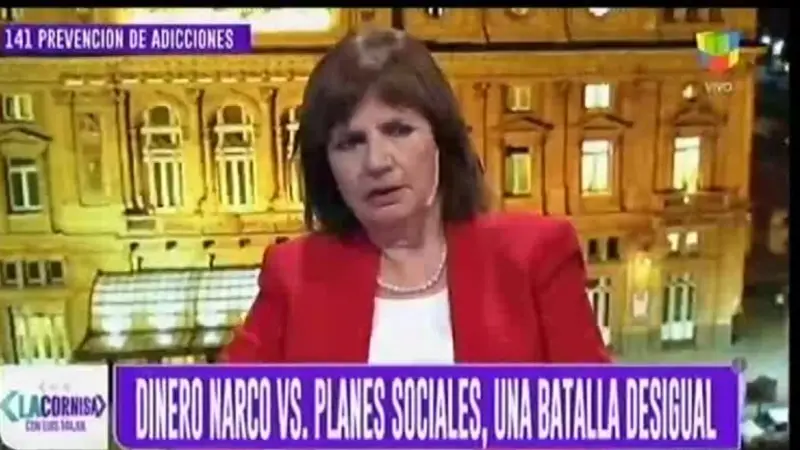 Indignante: Patricia Bullrich vinculó a movimientos sociales y a un diputado opositor con el narcotráfico