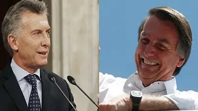 El fascista Jair Bolsonaro le envió un cálido saludo a Mauricio Macri El fascista Jair Bolsonaro le envió un cálido saludo a Mauricio Macri