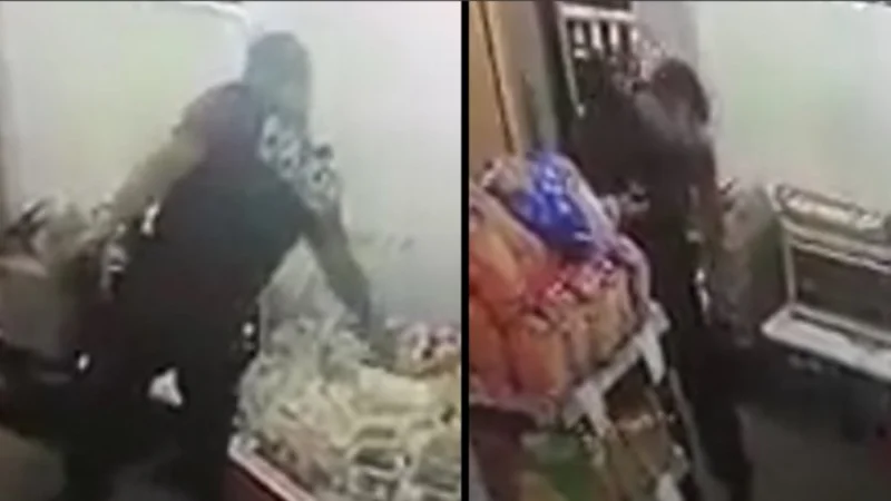 Filman a Policía de la Ciudad mientras roba un salame en una fiambrería