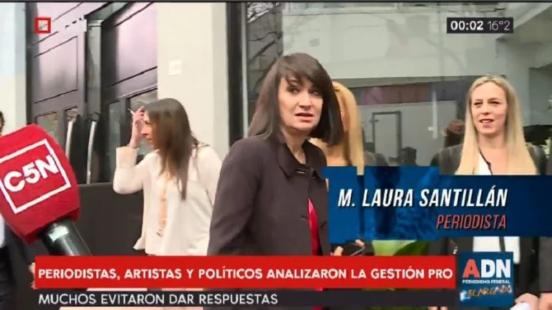 María Laura Santillán huyó ante una pregunta por la crisis de Macri