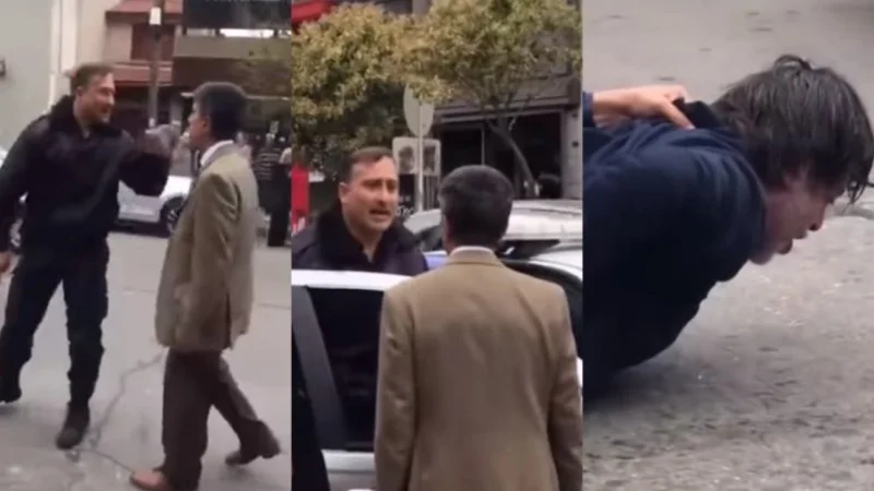 Violento enfrentamiento entre un policía y un juez