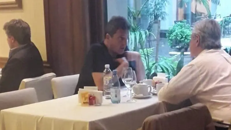 Alberto Fernández visitó a Malena Galmarini tras la operación y se encontró con Sergio Massa
