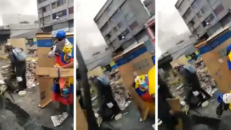 Toque de queda en Ecuador: el video del momento en que un franco tirador asesina a un manifestante de un tiro en la cabeza