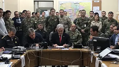 Crisis en Chile: el presidente Sebastián Piñera aseguró que el país está "en guerra" Crisis en Chile: el presidente Sebastián Piñera aseguró que el país está "en guerra"