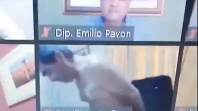 Un diputado paraguayo, desnudo en una sesión: "Se me volcó el tereré" Un diputado paraguayo, desnudo en una sesión: "Se me volcó el tereré"
