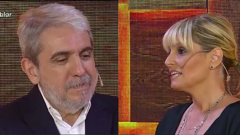 Aníbal Fernández y Romina Manguel