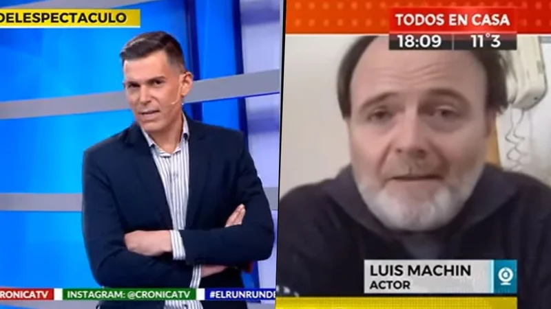 Fernando Piaggio y Luis Machín, en un tenso cruce de Crónica.