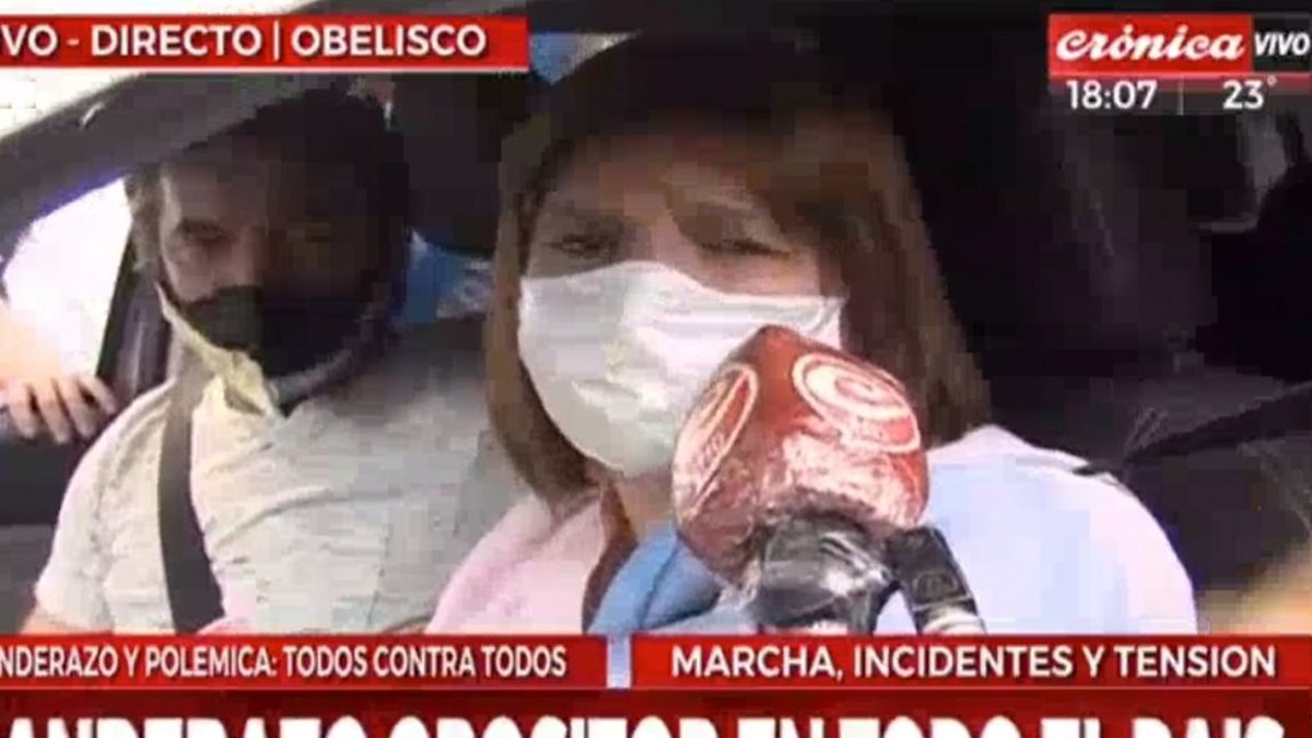 Lamentable mensaje de Patricia Bullrich en la marcha del 12 de octubre ...