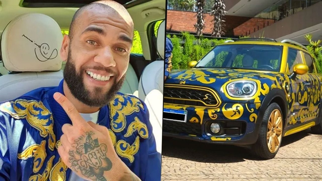 Dani Alves vende un auto con los colores de Boca