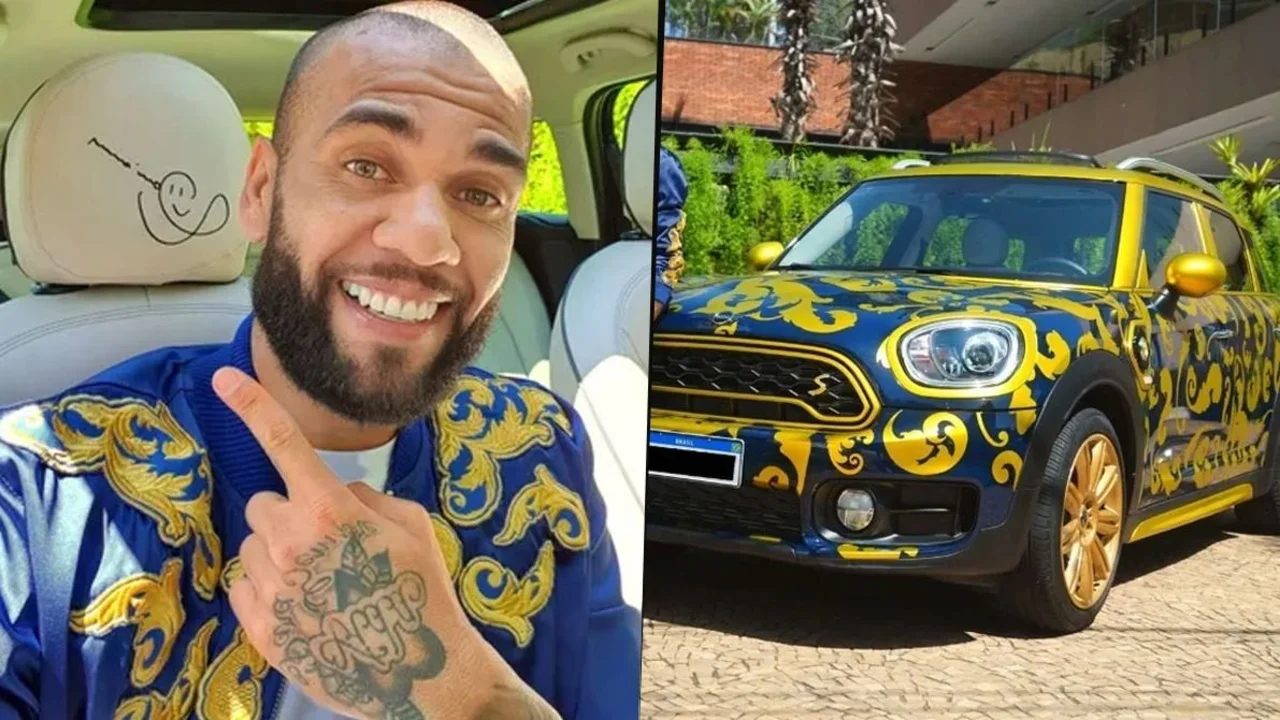 Dani Alves vende un auto con los colores de Boca