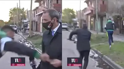 "¡Me robaron!": le arrebataron el celular a un periodista de Telenueve en vivo "¡Me robaron!": le arrebataron el celular a un periodista de Telenueve en vivo