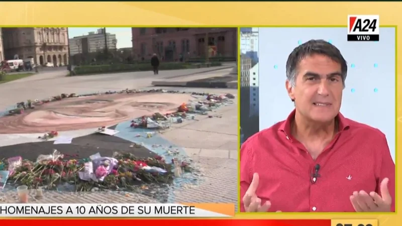 Antonio Laje enojado por el mural de Néstor Kirchner