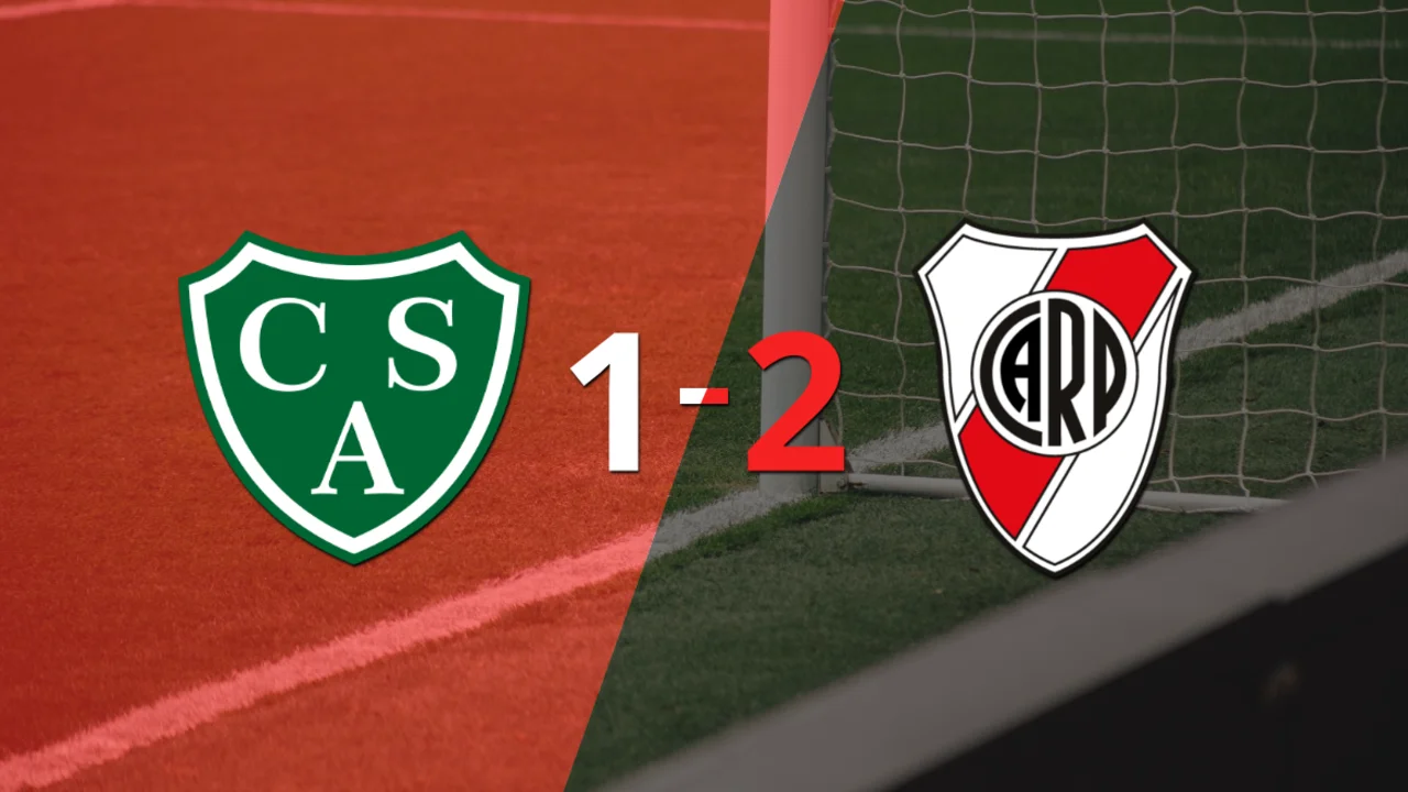 A River Plate le alcanzó con un gol para vencer por 2 a 1 a Sarmiento